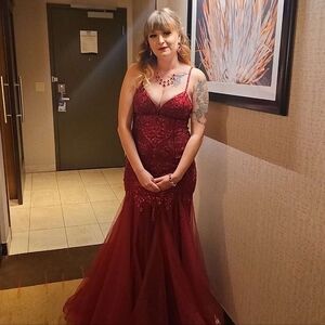 Bridal Elegance Red Prom Dress